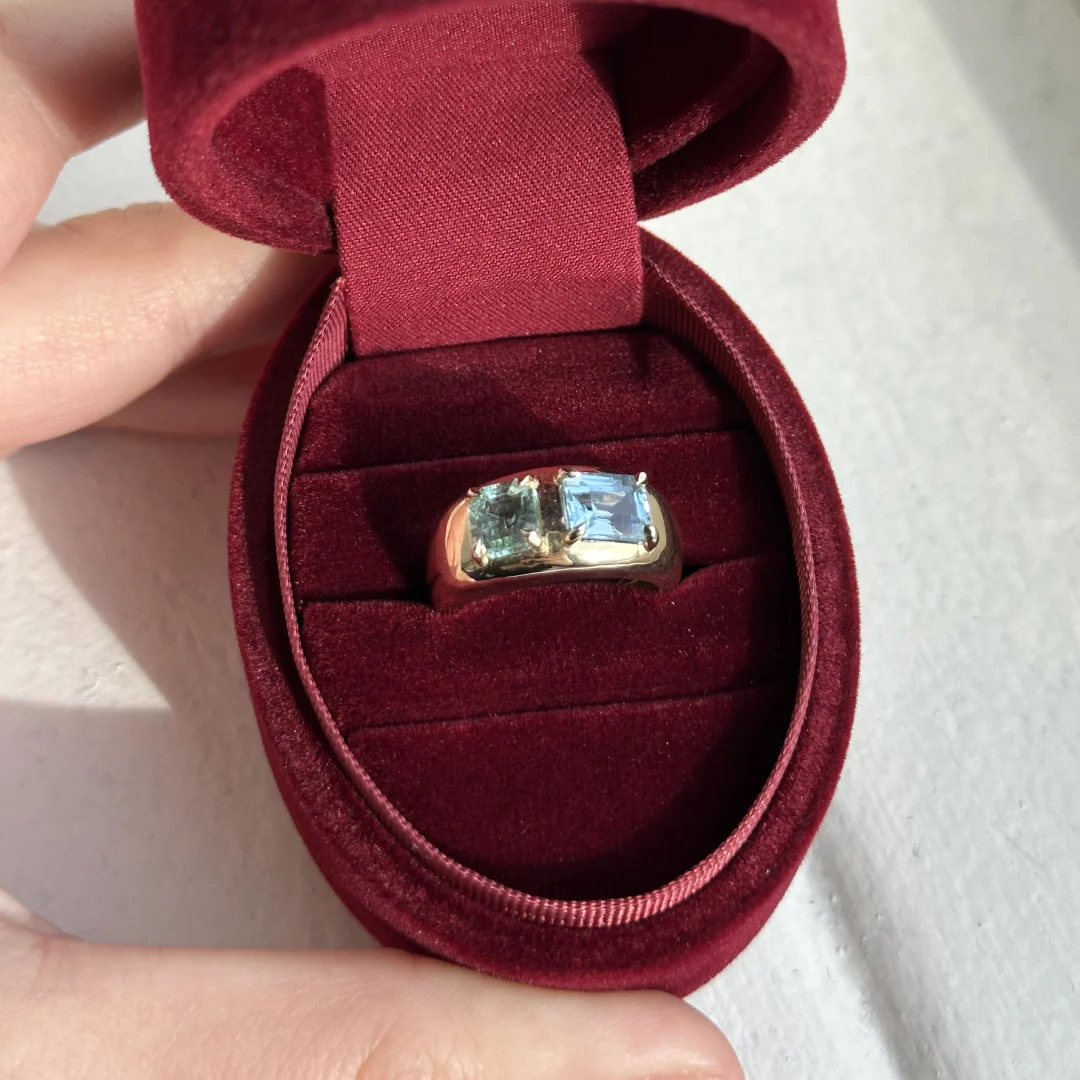 Toi et Moi Beryl and Aquamarine Cloud Ring - Image 6
