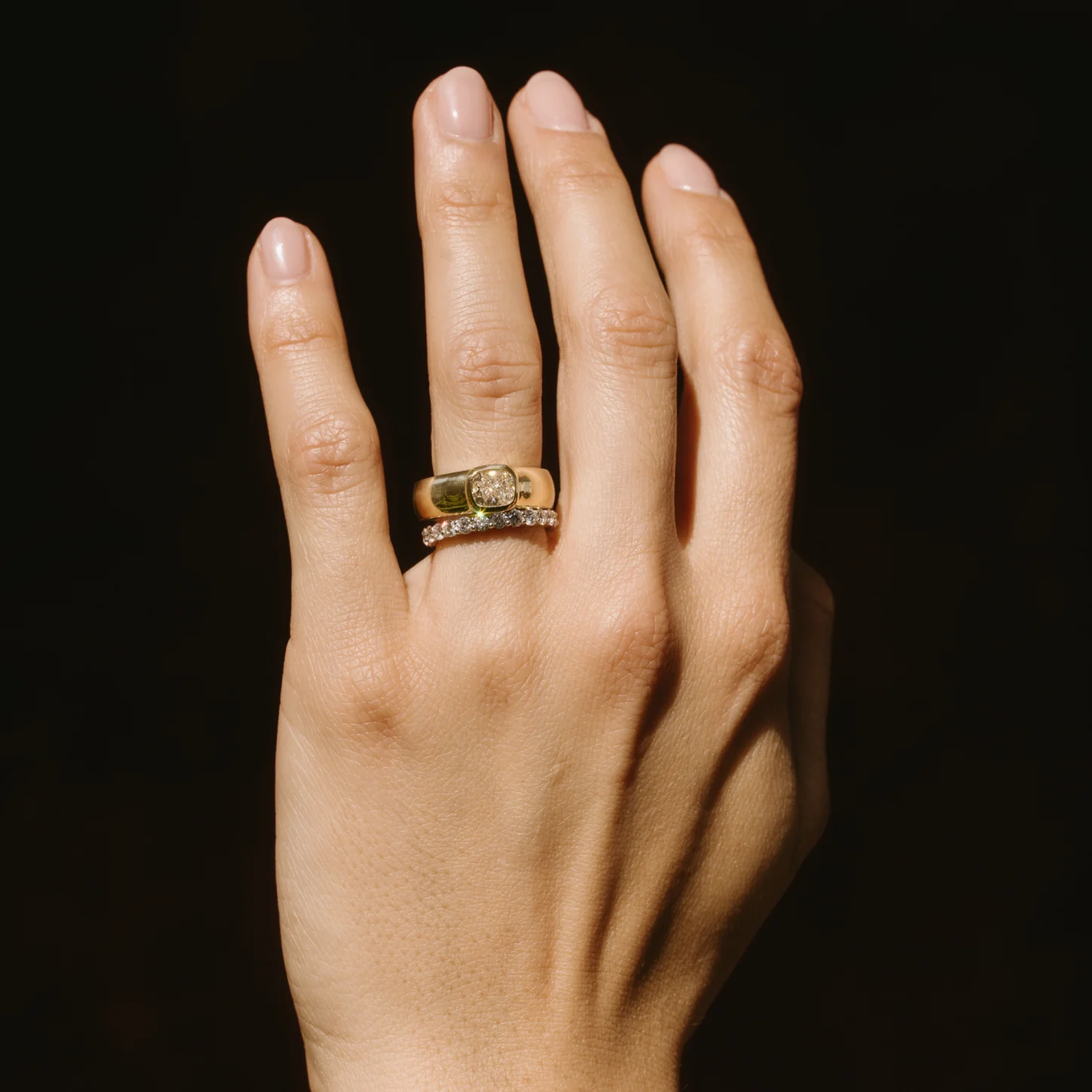 0.95ct Diamond Cushion Cut Dune Ring - Image 5