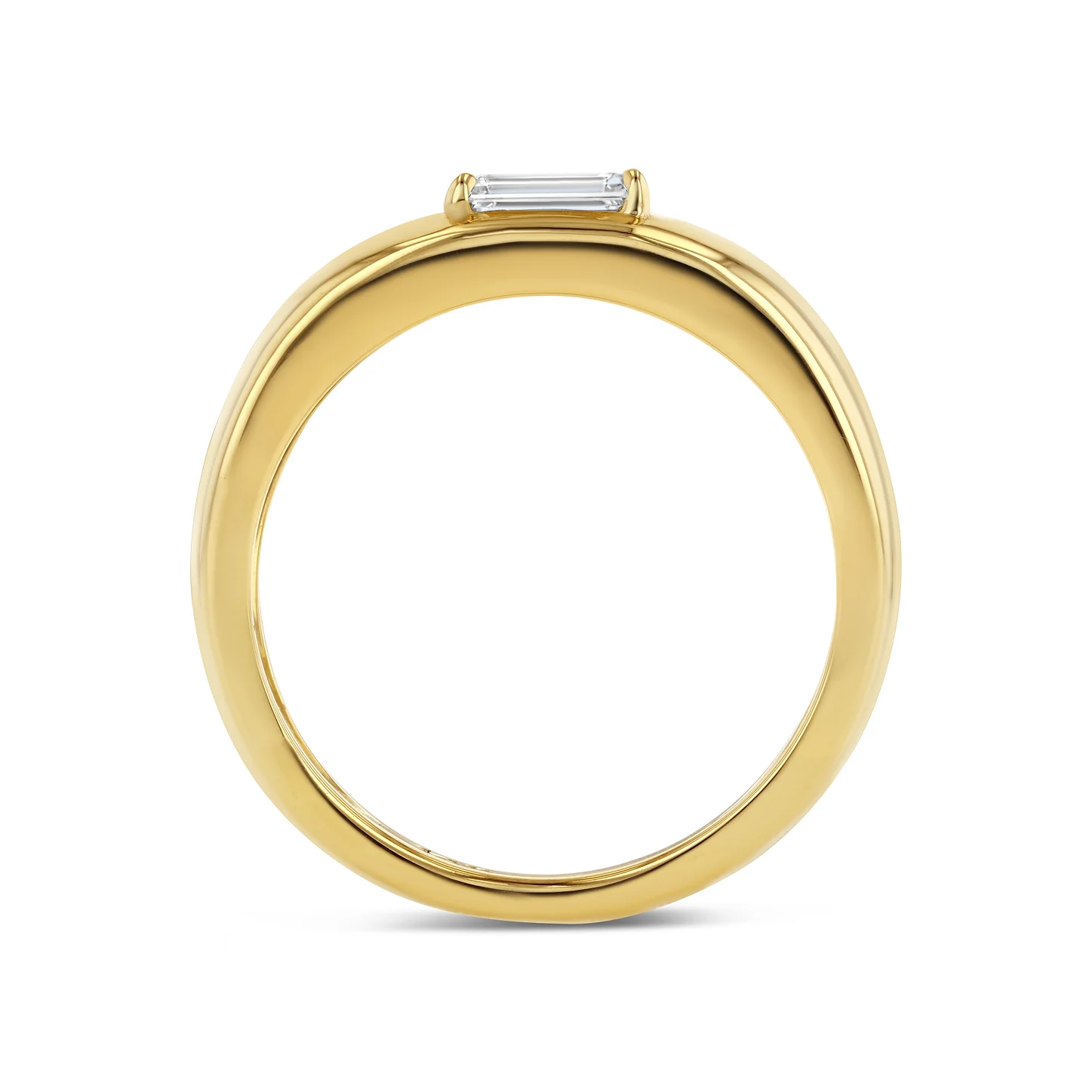1.03ct Diamond Emerald Cut Cloud Ring - Image 3