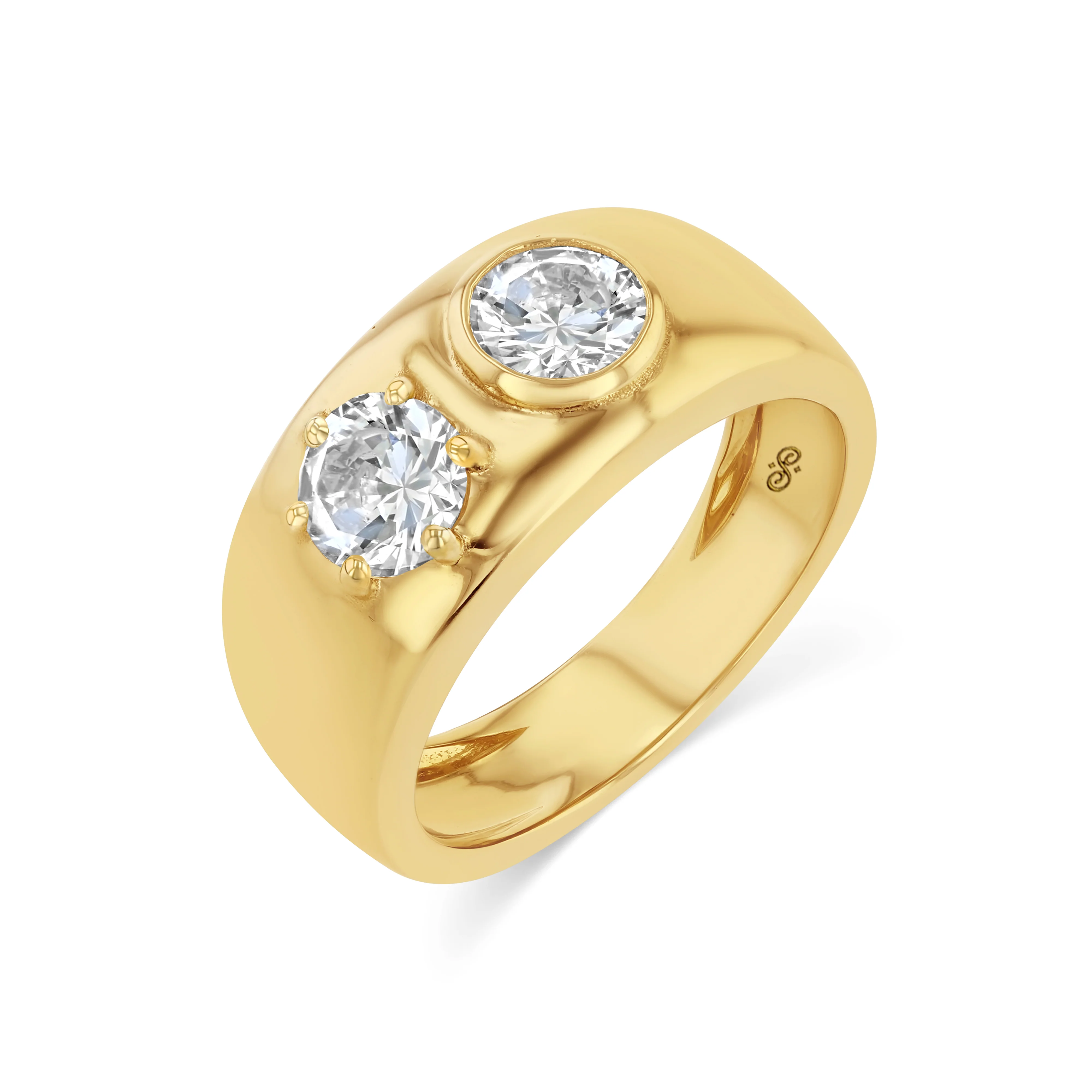 1.07tcw Round Diamond Barrett Ring