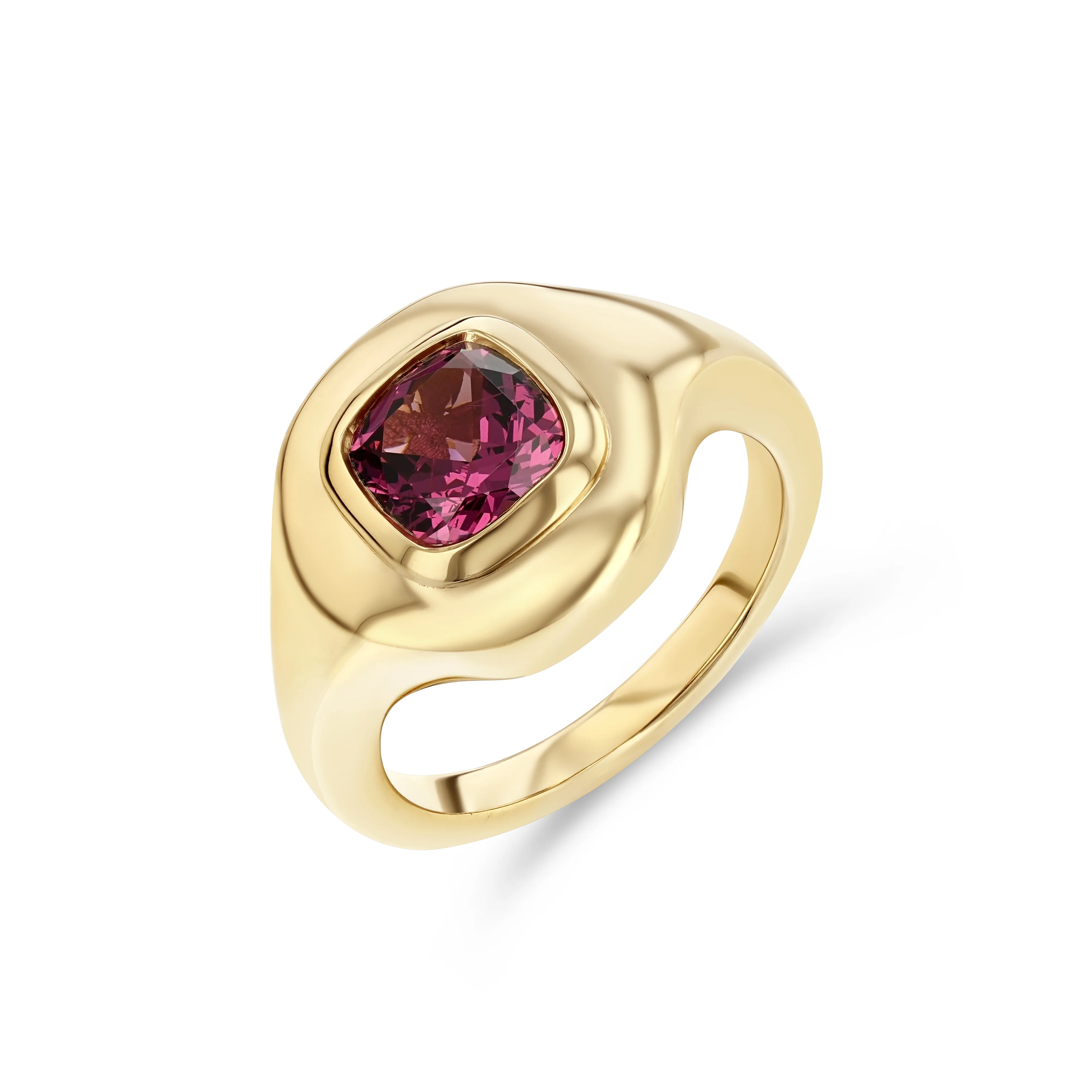 1.10ct Pink Spinel Ripple Ring