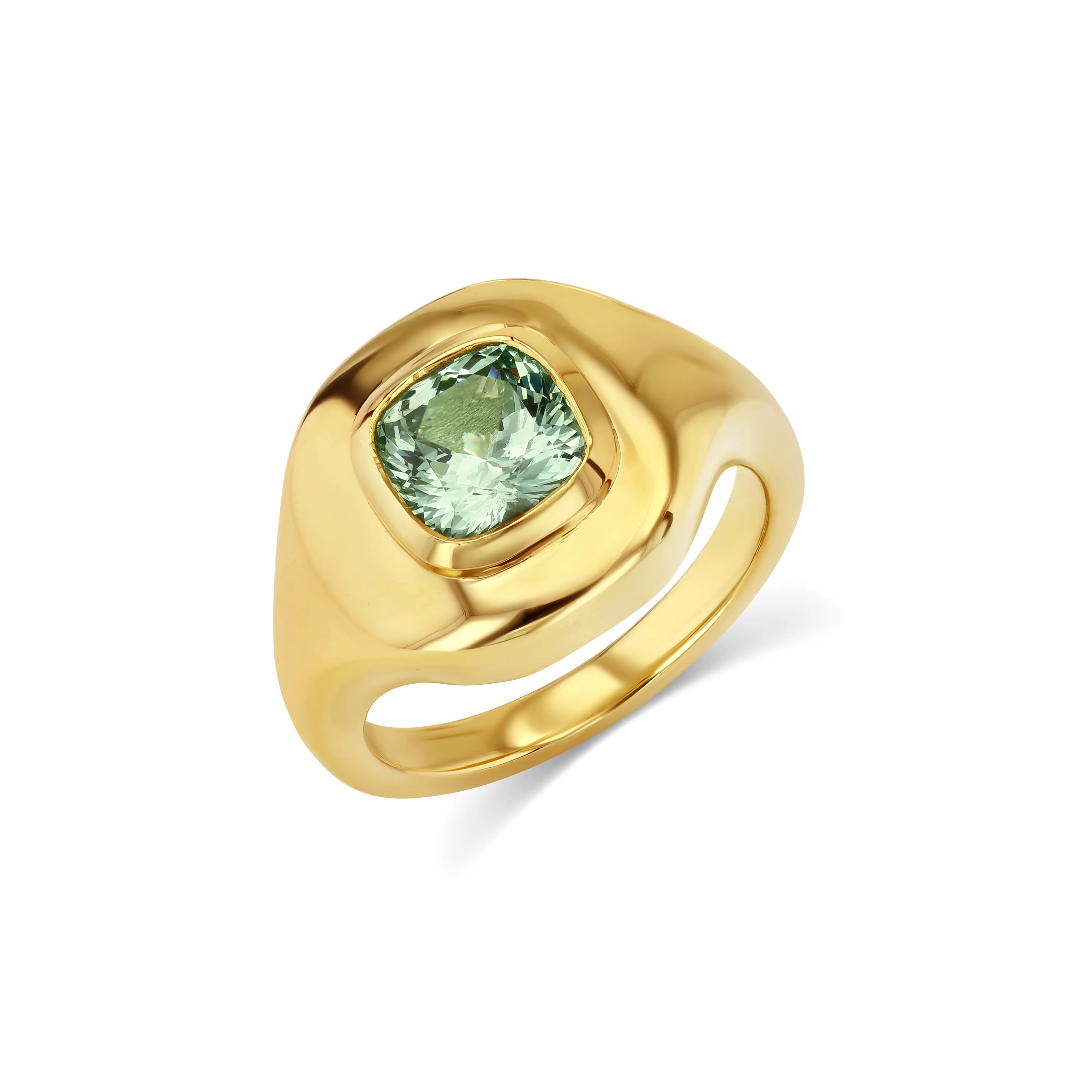 1.26ct Grossular Garnet Ripple Ring