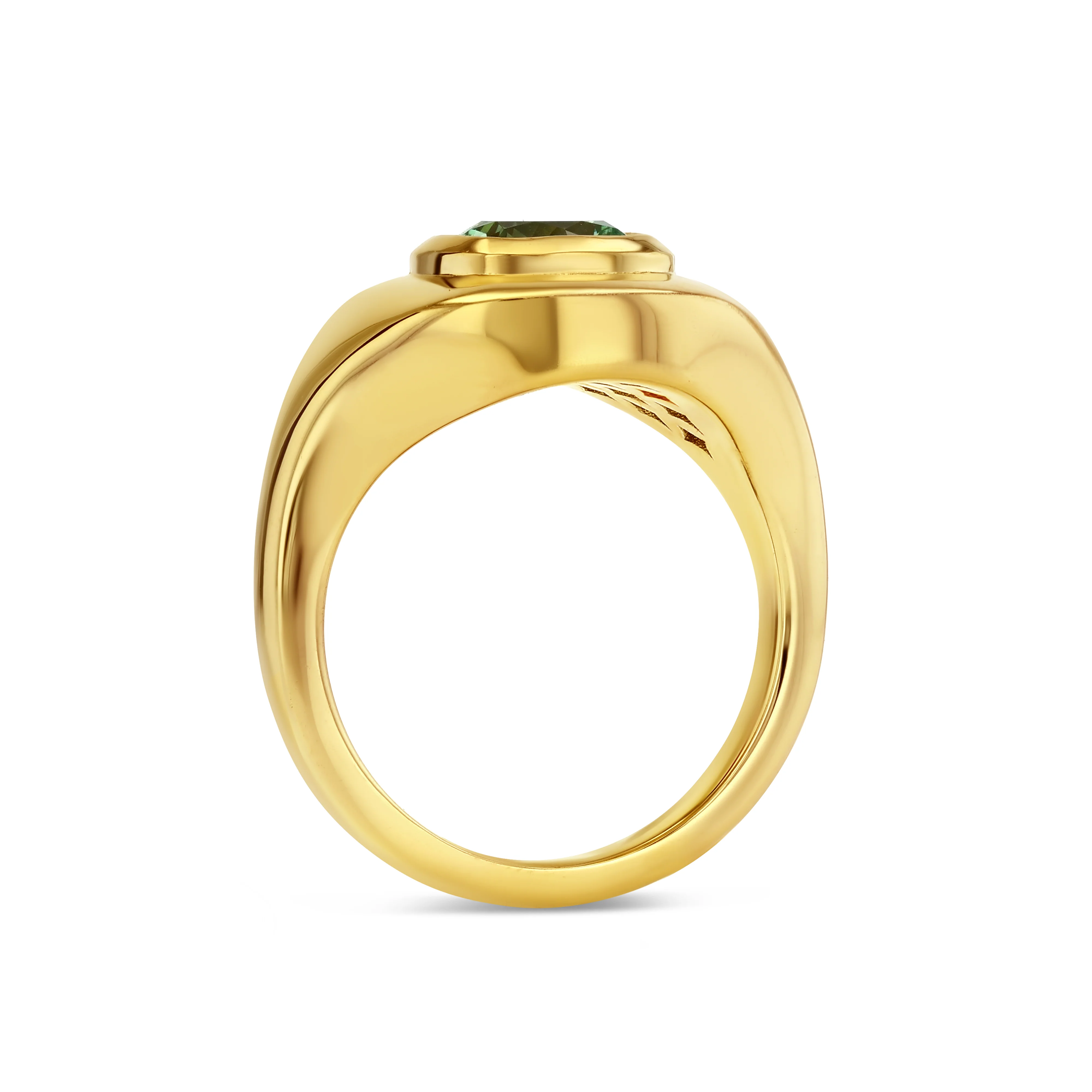 1.26ct Grossular Garnet Ripple Ring - Image 2