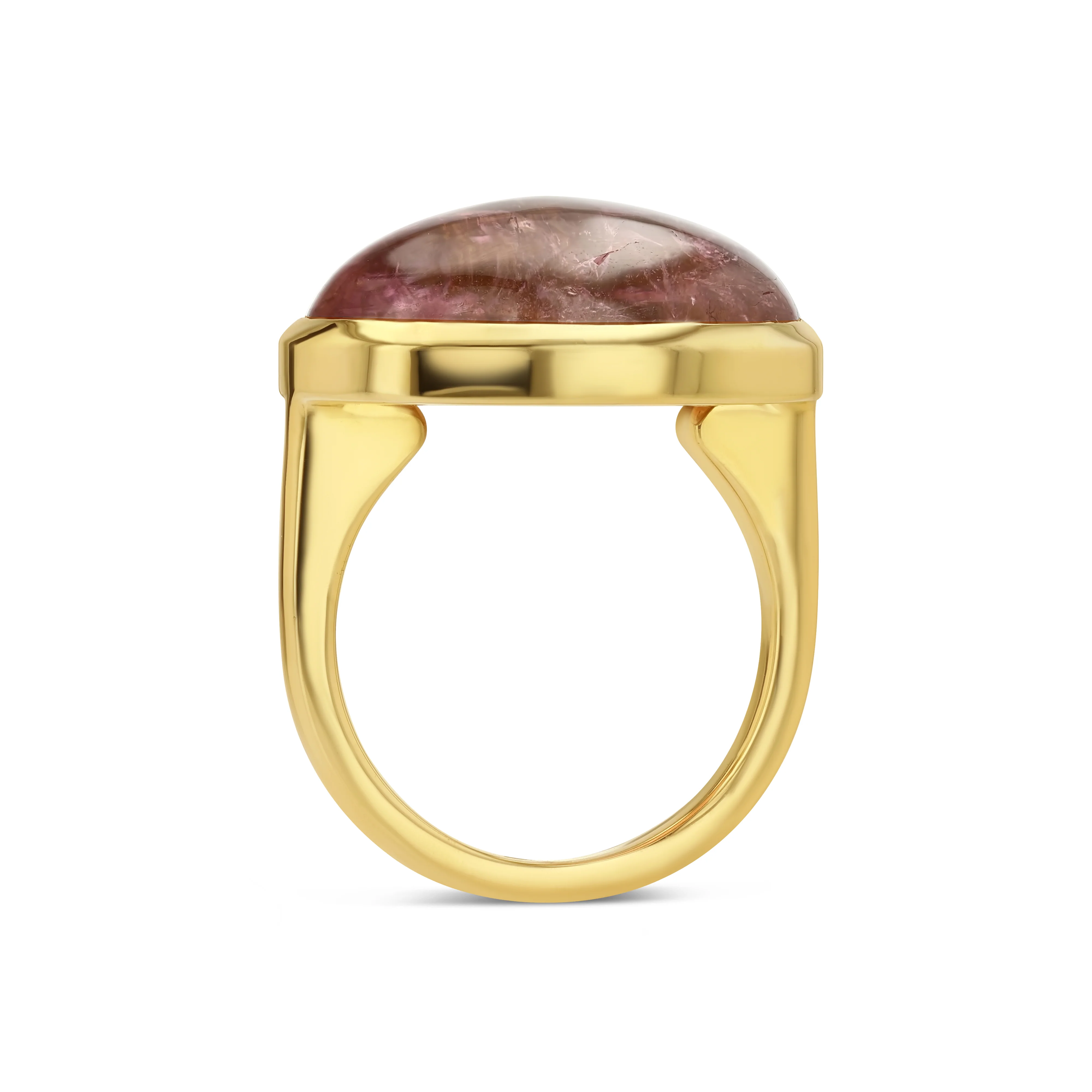 14.5ct Pink Tourmaline Cabochon Bezel Ring - Image 3