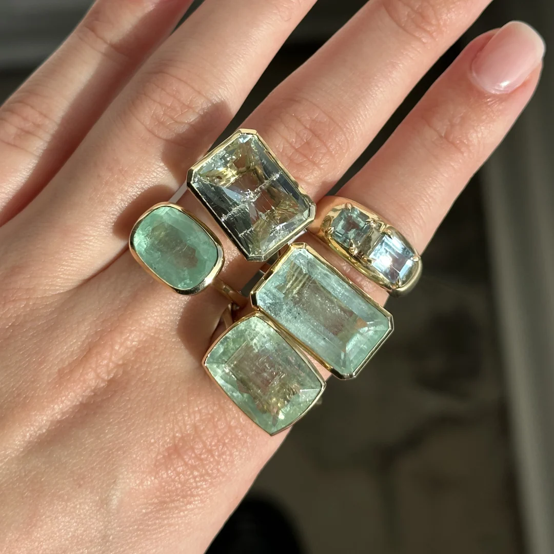 9.50ct Seafoam Beryl Bezel Ring - Image 3