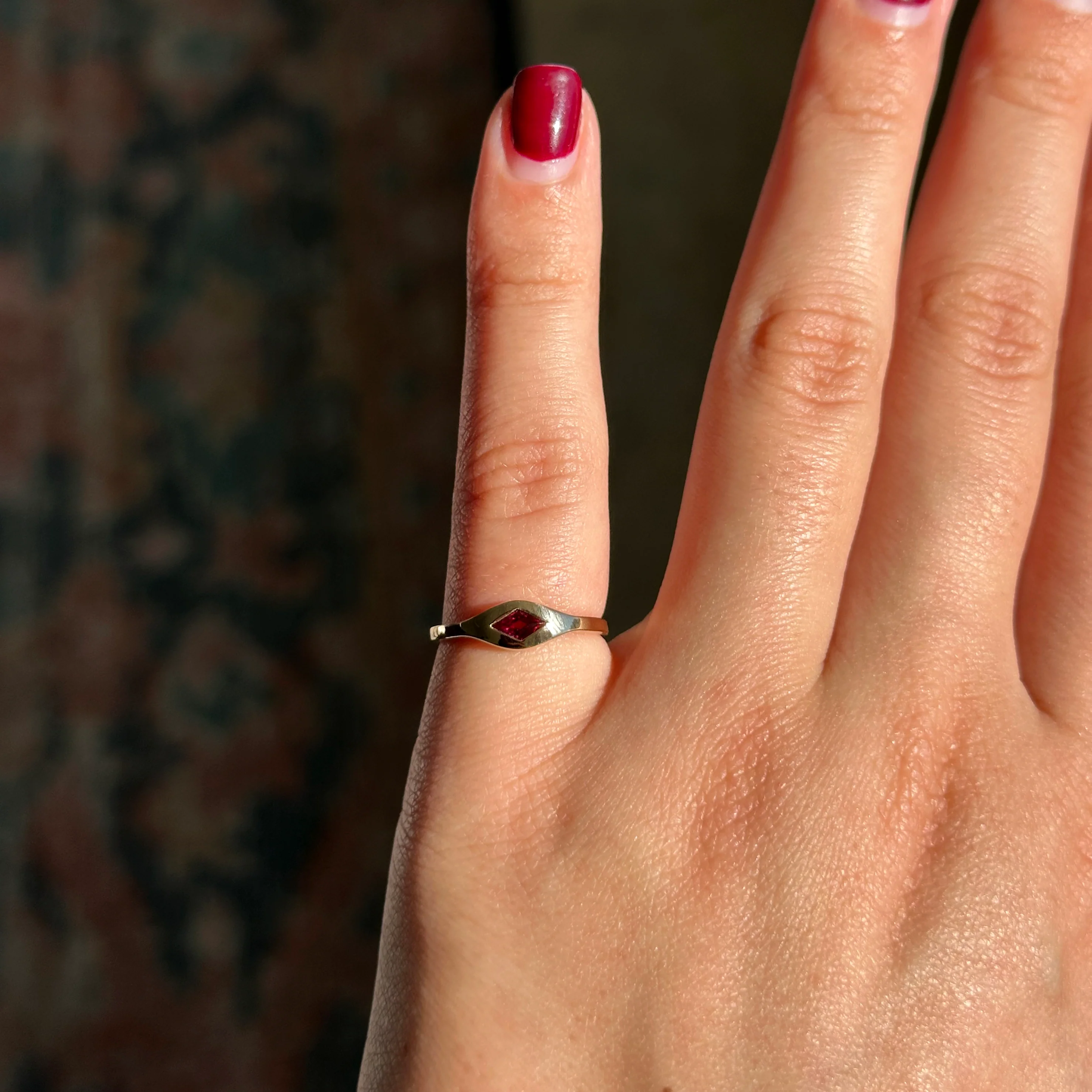 Anthill Garnet Signet Ring - Image 4