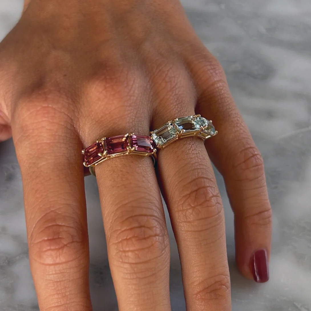 Aquamarine Rosa Birthstone Ring - Image 2
