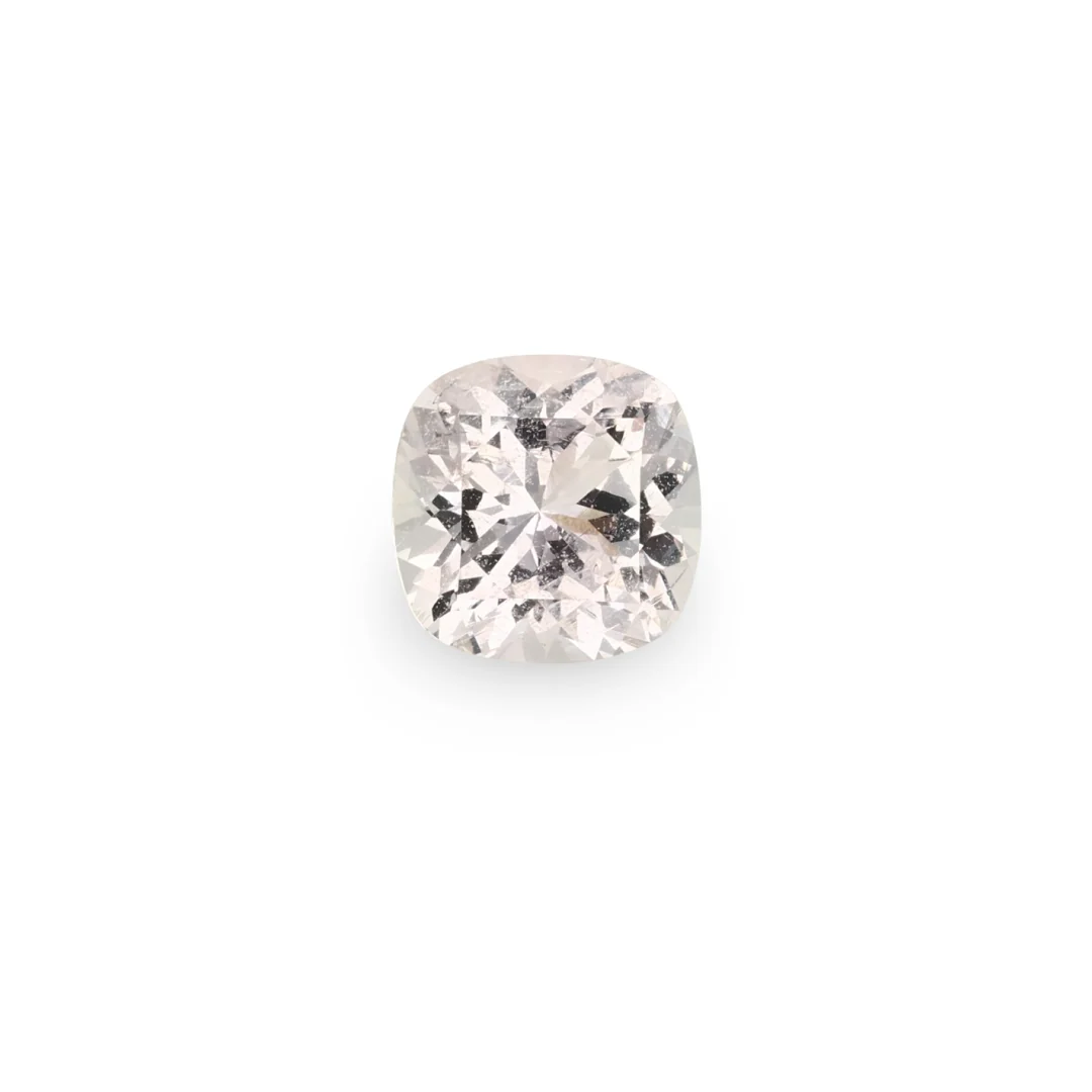 Bespoke 1.17ct Pale Light Pink Topaz Cushion Cut