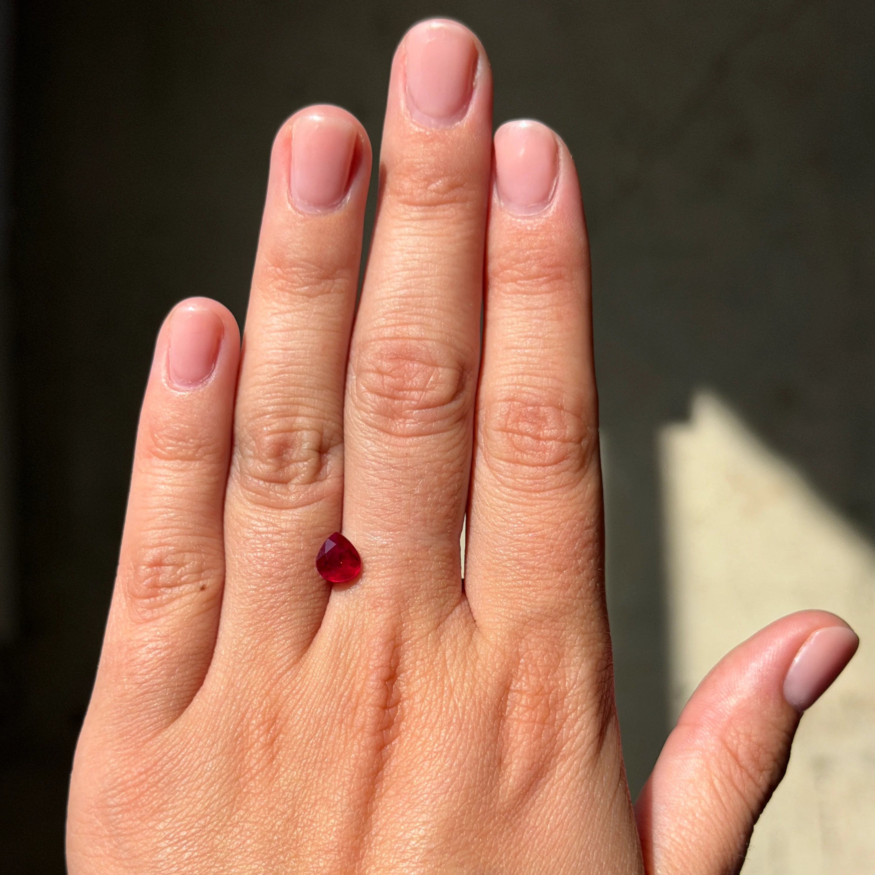 Bespoke 1.31ct Pear Ruby - Image 2