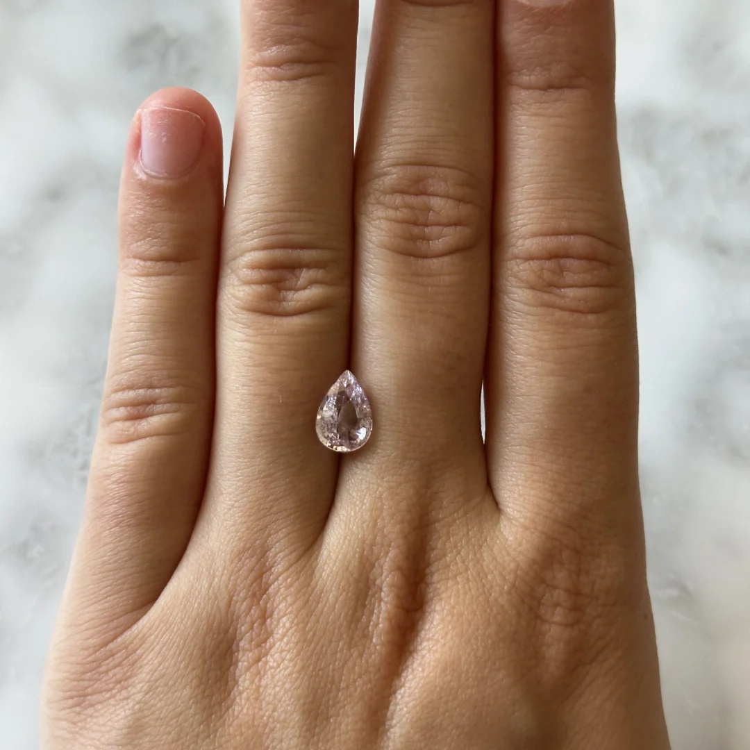 BESPOKE 2.30CT PINK SAPPHIRE PEAR - Image 2