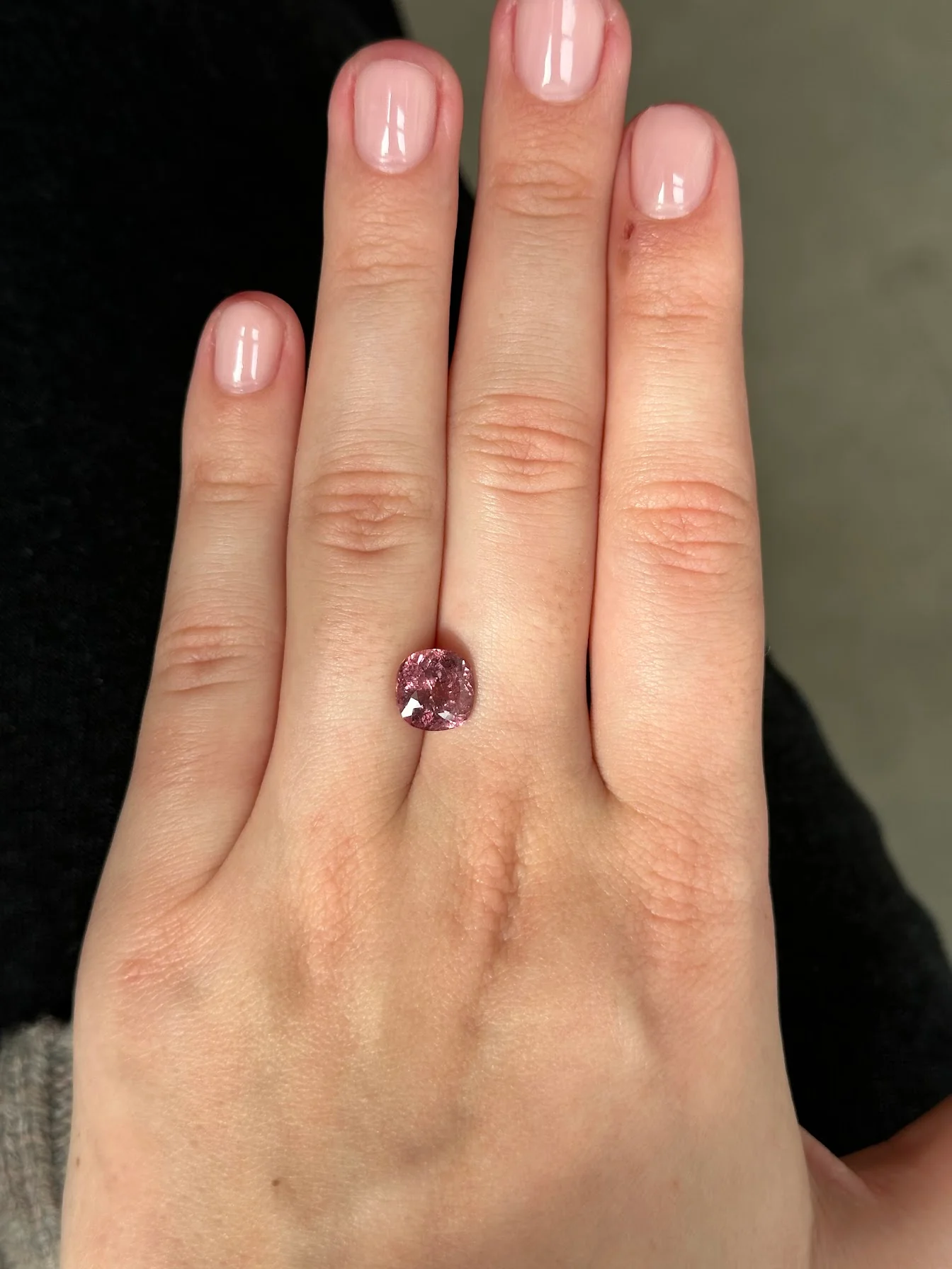 Bespoke 3.64ct Purplish-Pink Rhodolite Garnet Cushion Cut - Image 7