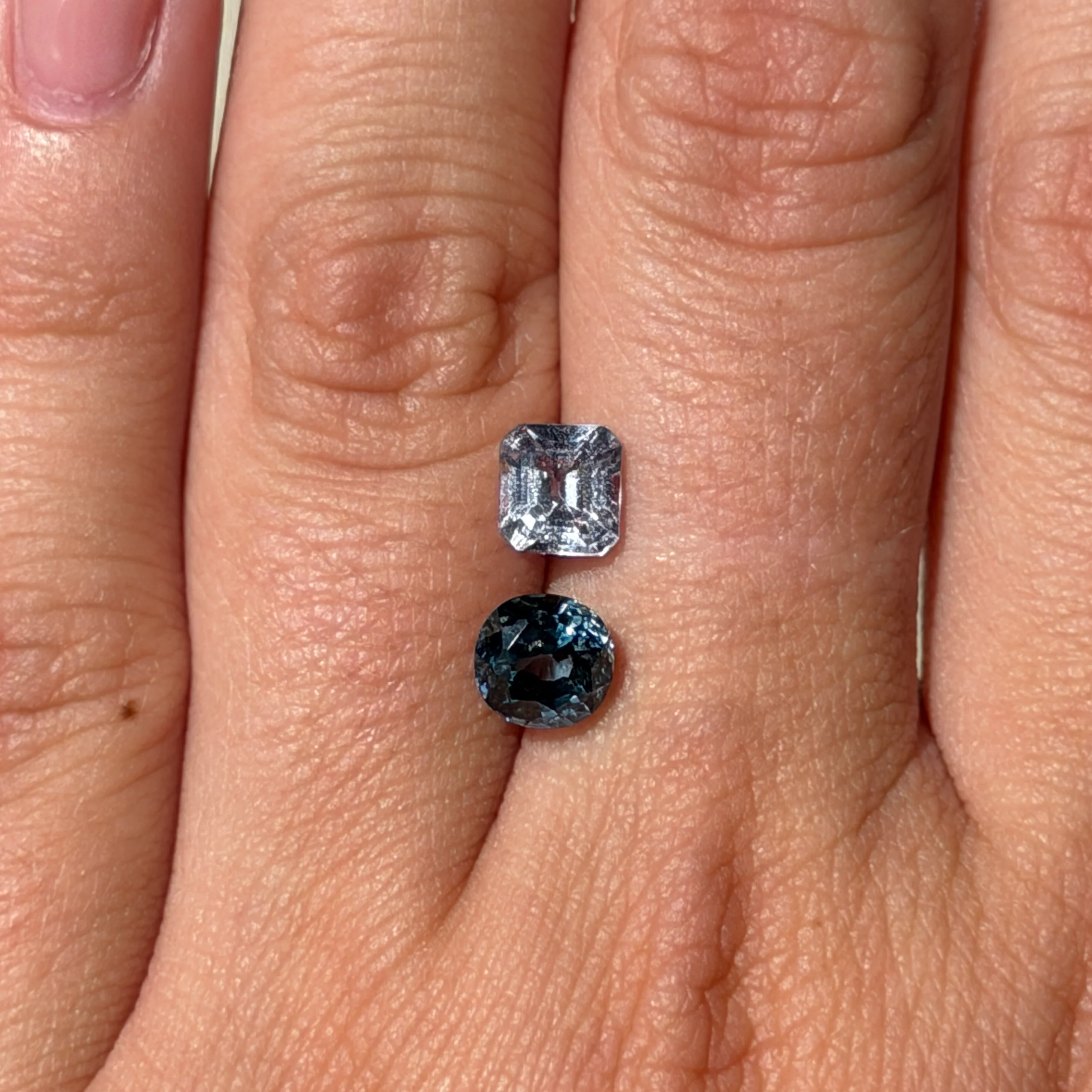 Bespoke Toi et Moi Lavender Sapphire & Navy Spinel - Image 3