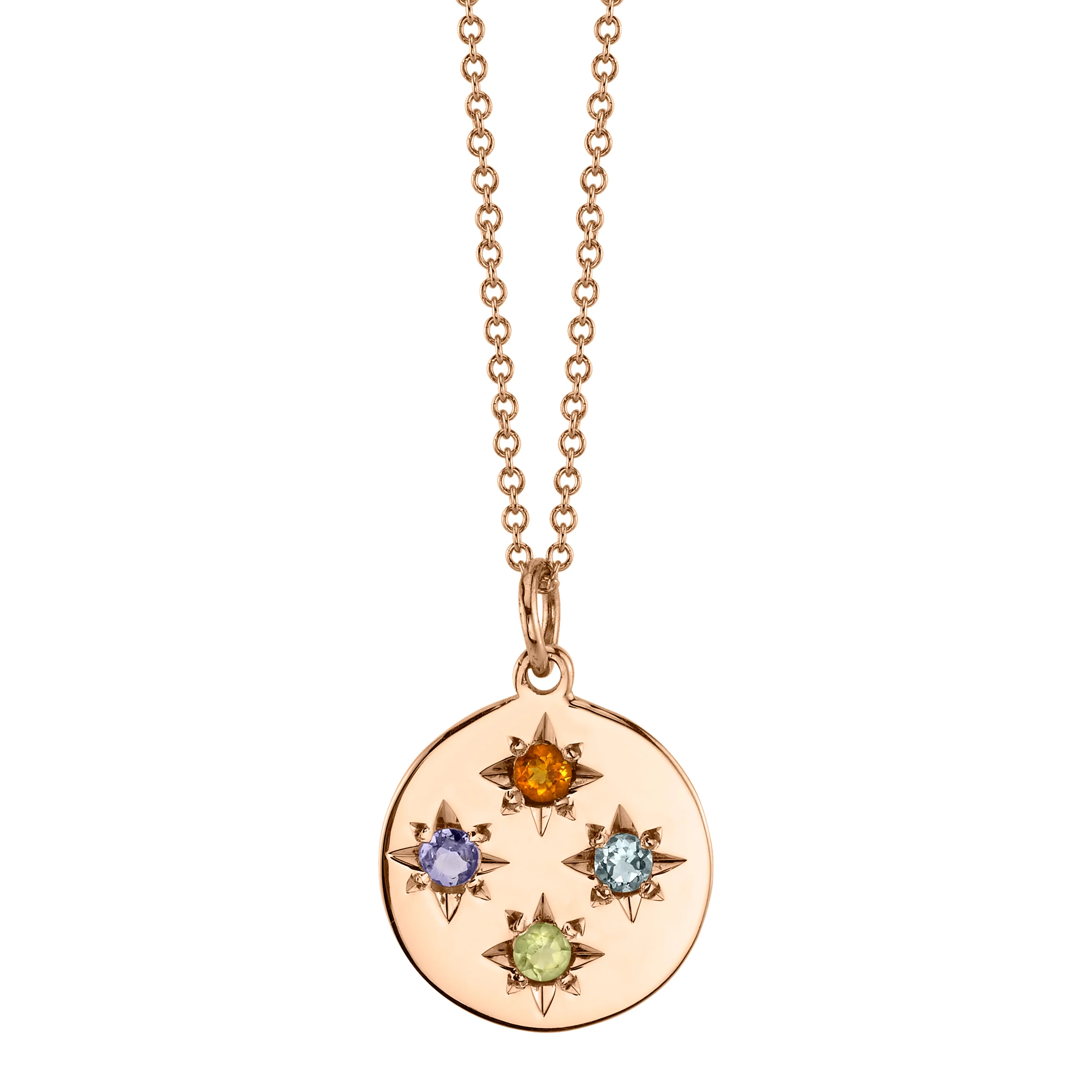 Birthstone Compass Charm 4 Stones - Image 5