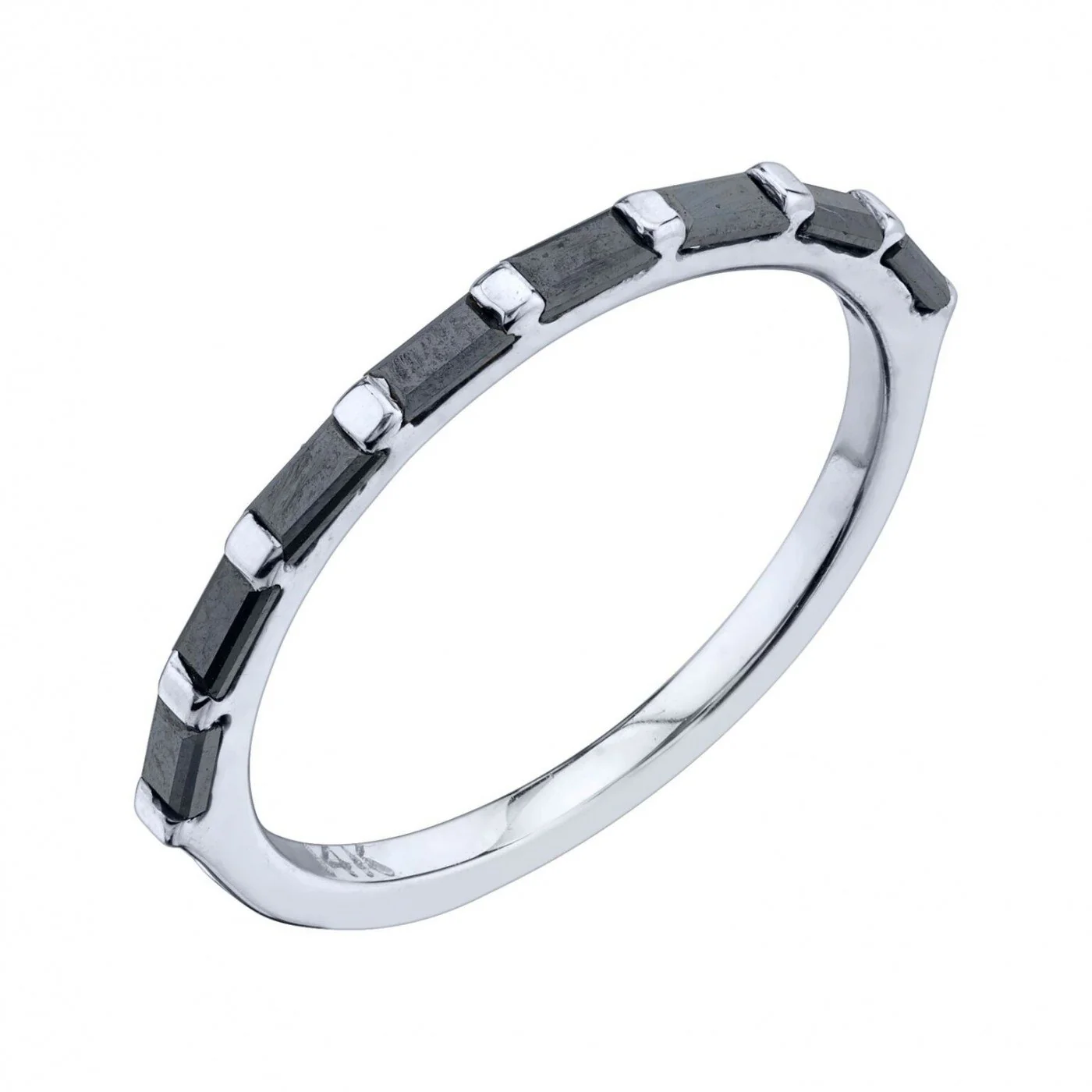Black Diamond Baguette Ring - Image 3