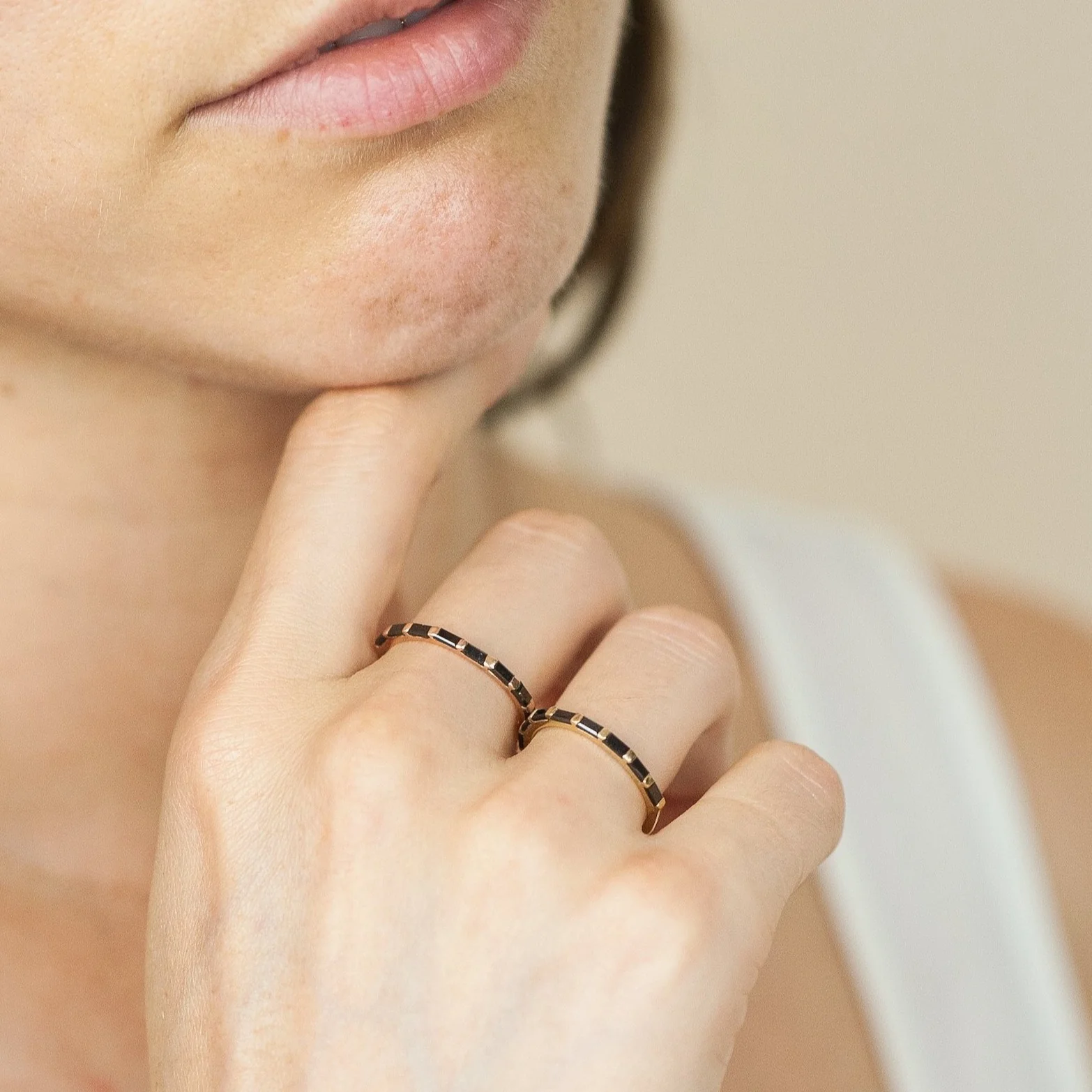 Black Diamond Baguette Ring - Image 6