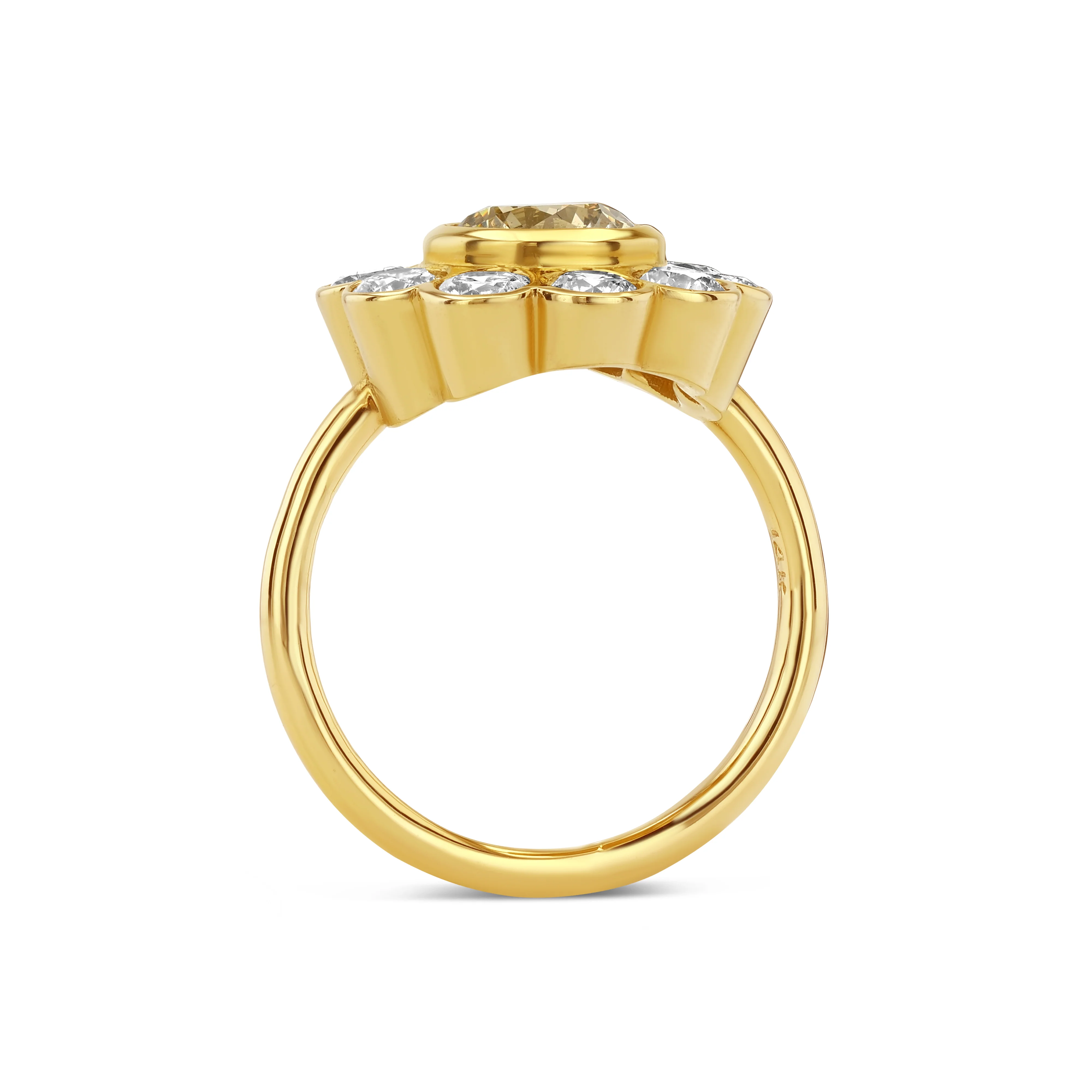 1.10ct Brown Diamond Flower Ring - Image 2