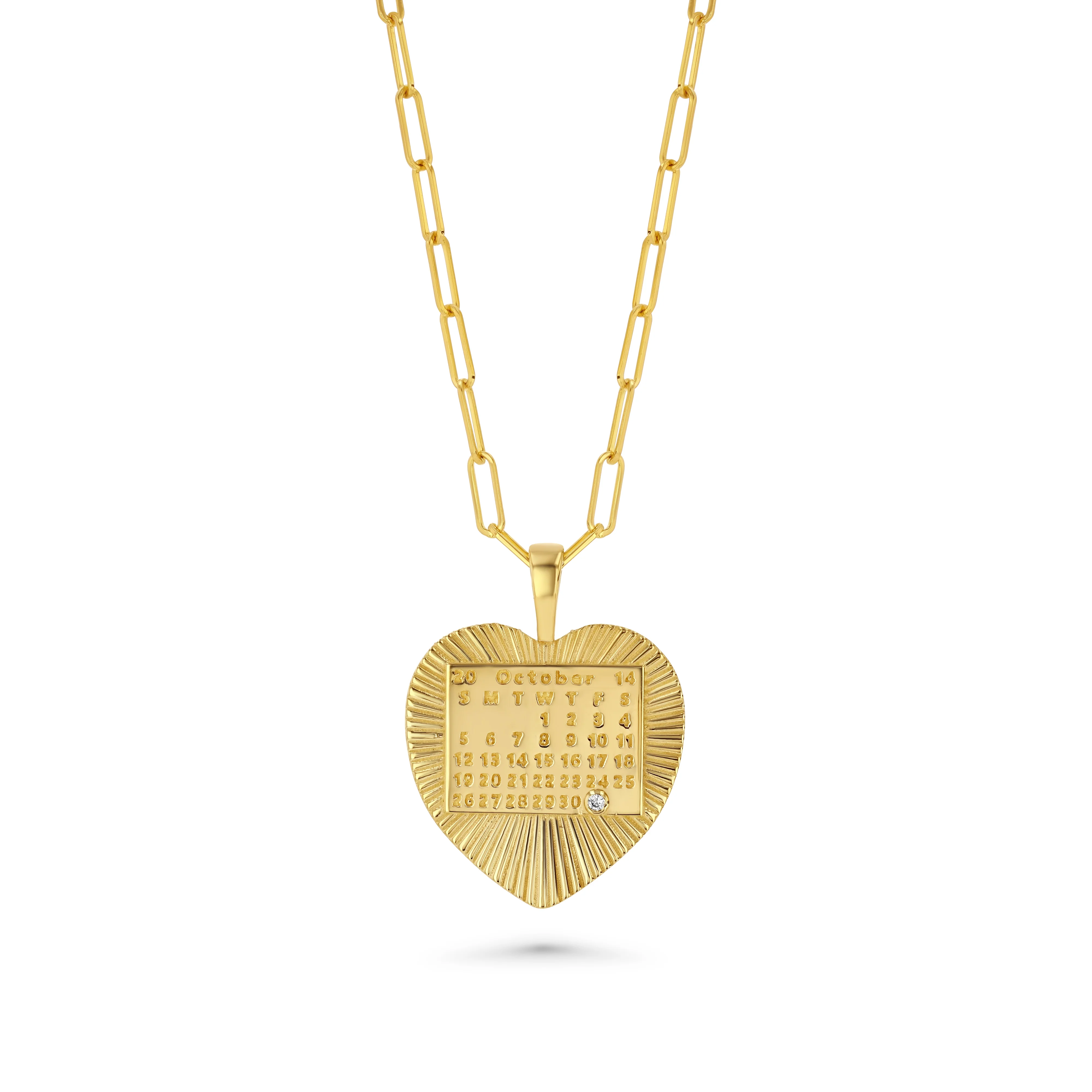 Calendar Heart Charm