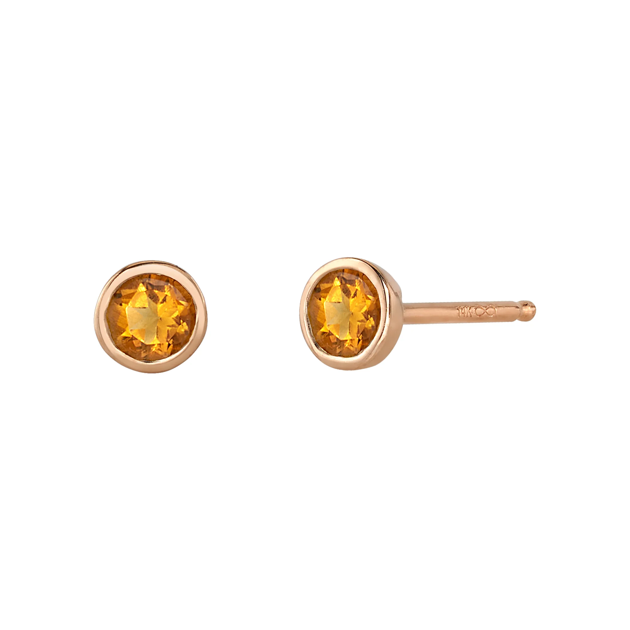 Citrine Birthstone Earrings - Image 4