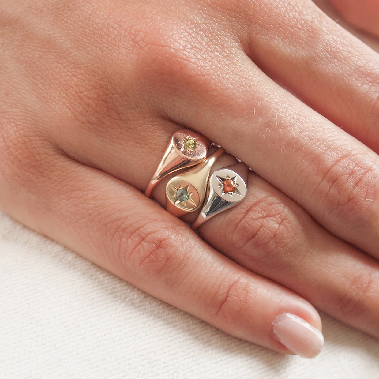 Citrine North Star Signet Ring - Image 4