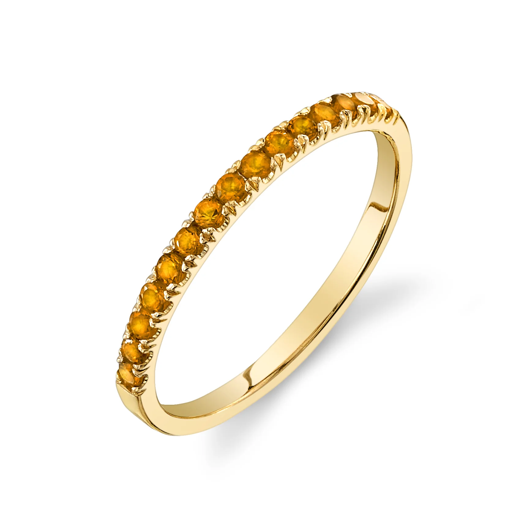 Citrine Pavé Ring