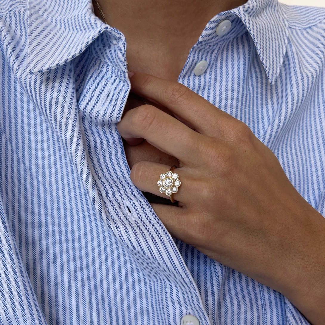 Diamond Flower Ring - Image 5