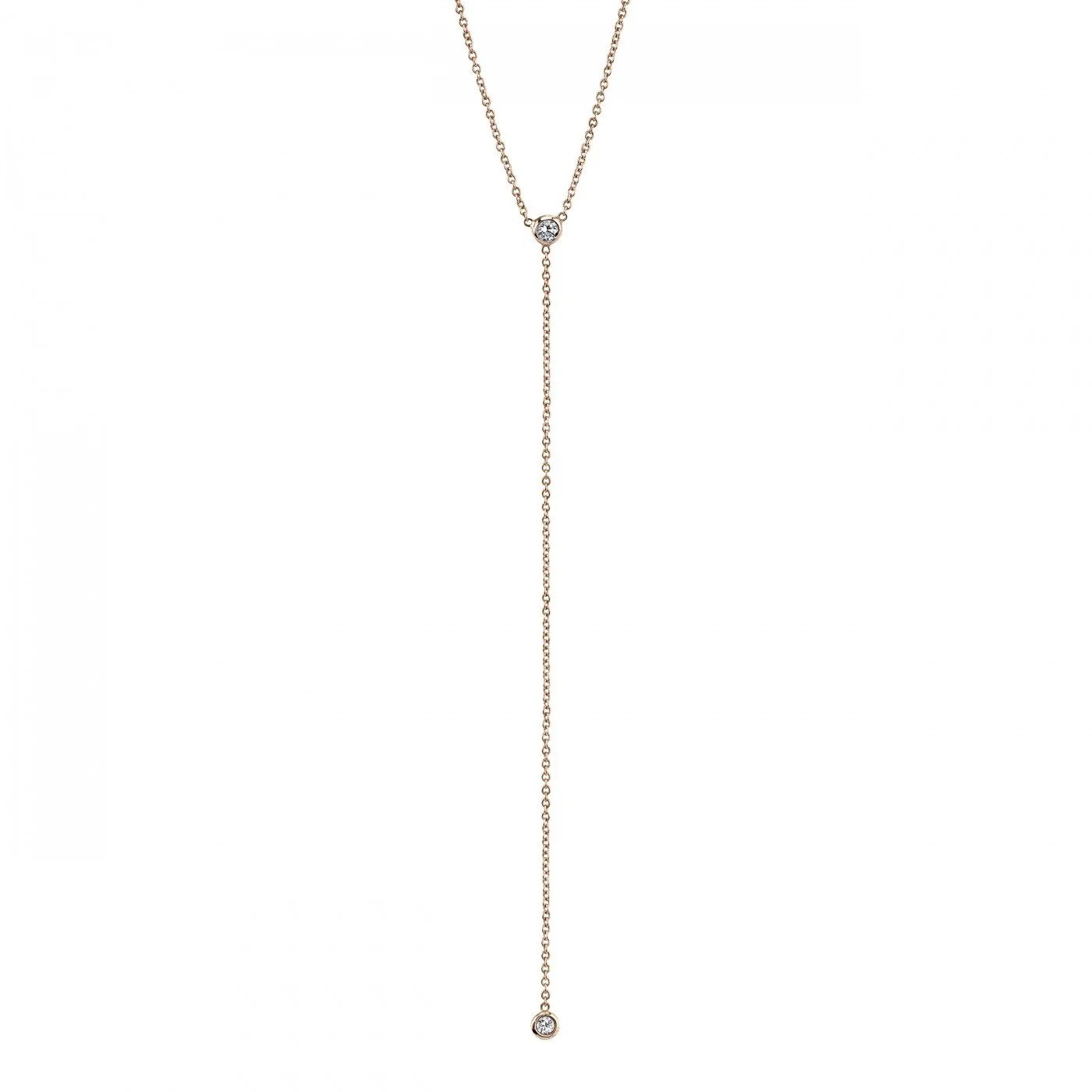 Diamond Lariat Necklace - Image 4