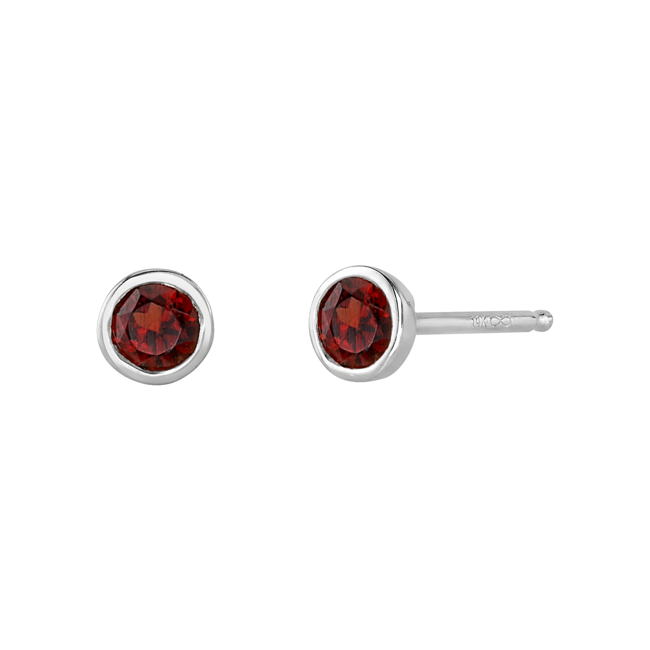 Garnet Birthstone Earrings - Image 4