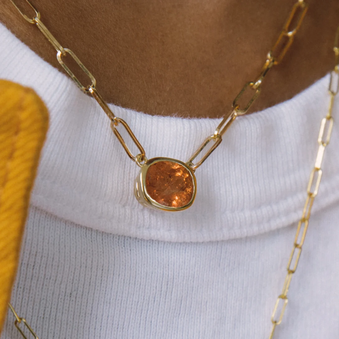 Imperial Topaz Oval Necklace - Image 2