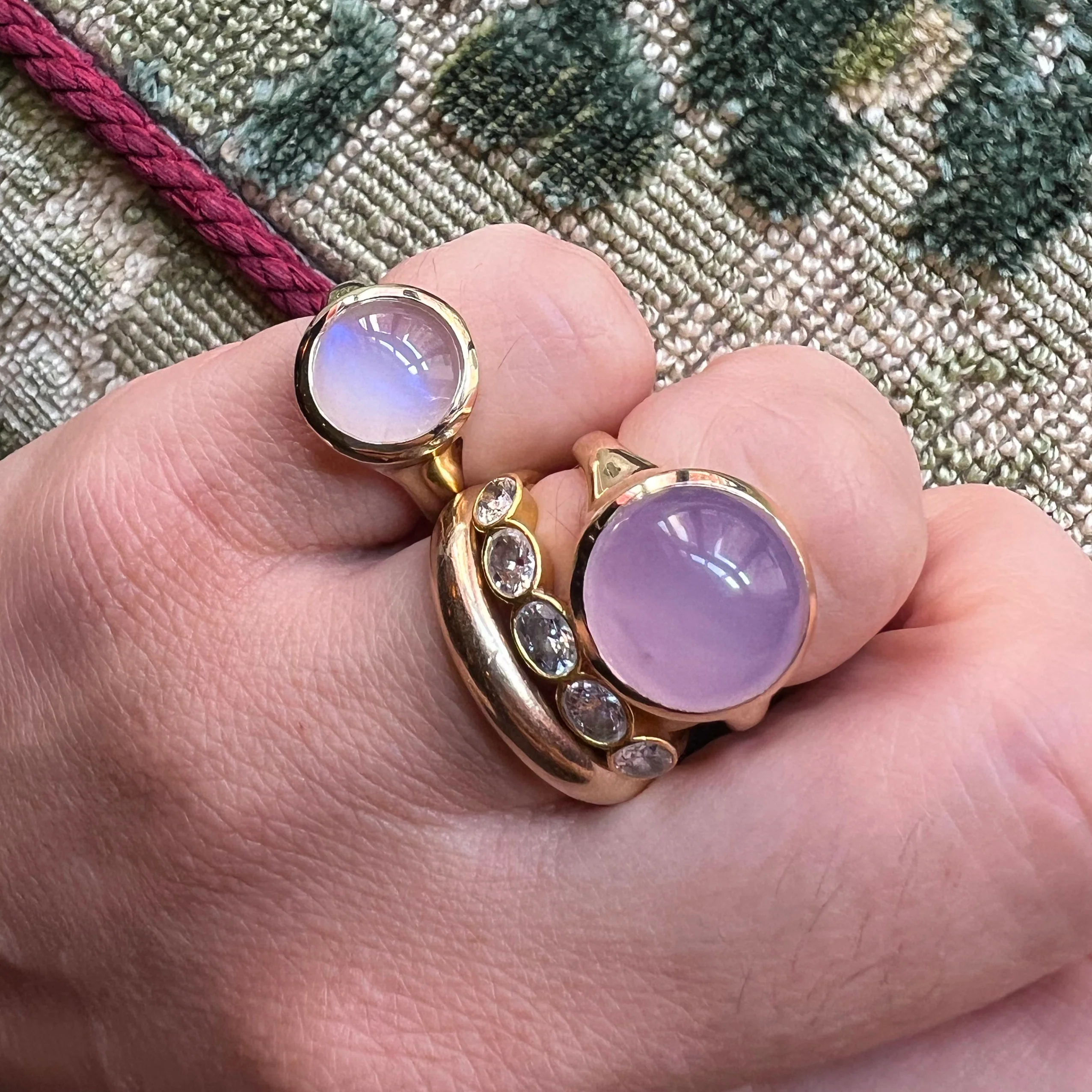 8.09ct Lavender Chalcedony Signet Ring - Image 5