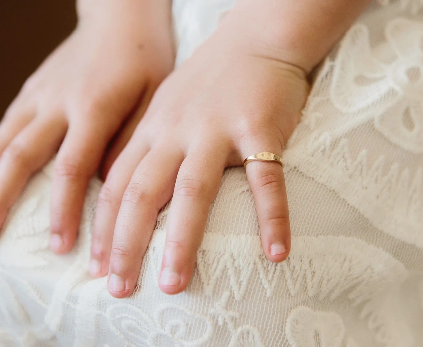 Moon & Star Mini Signet Ring - Image 6