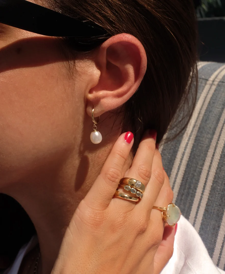 Pearl Hoops - Image 3
