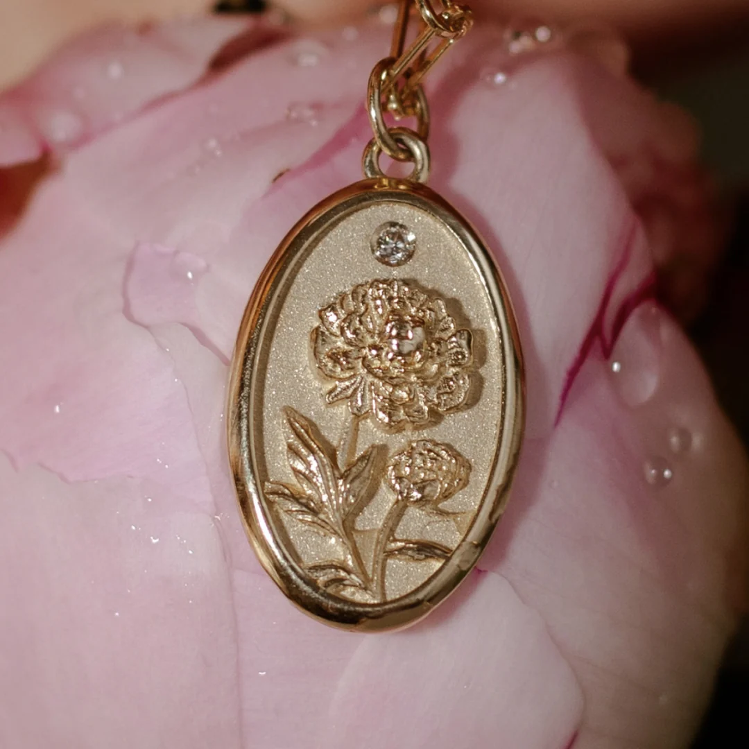 Peony Flower Charm - Image 3