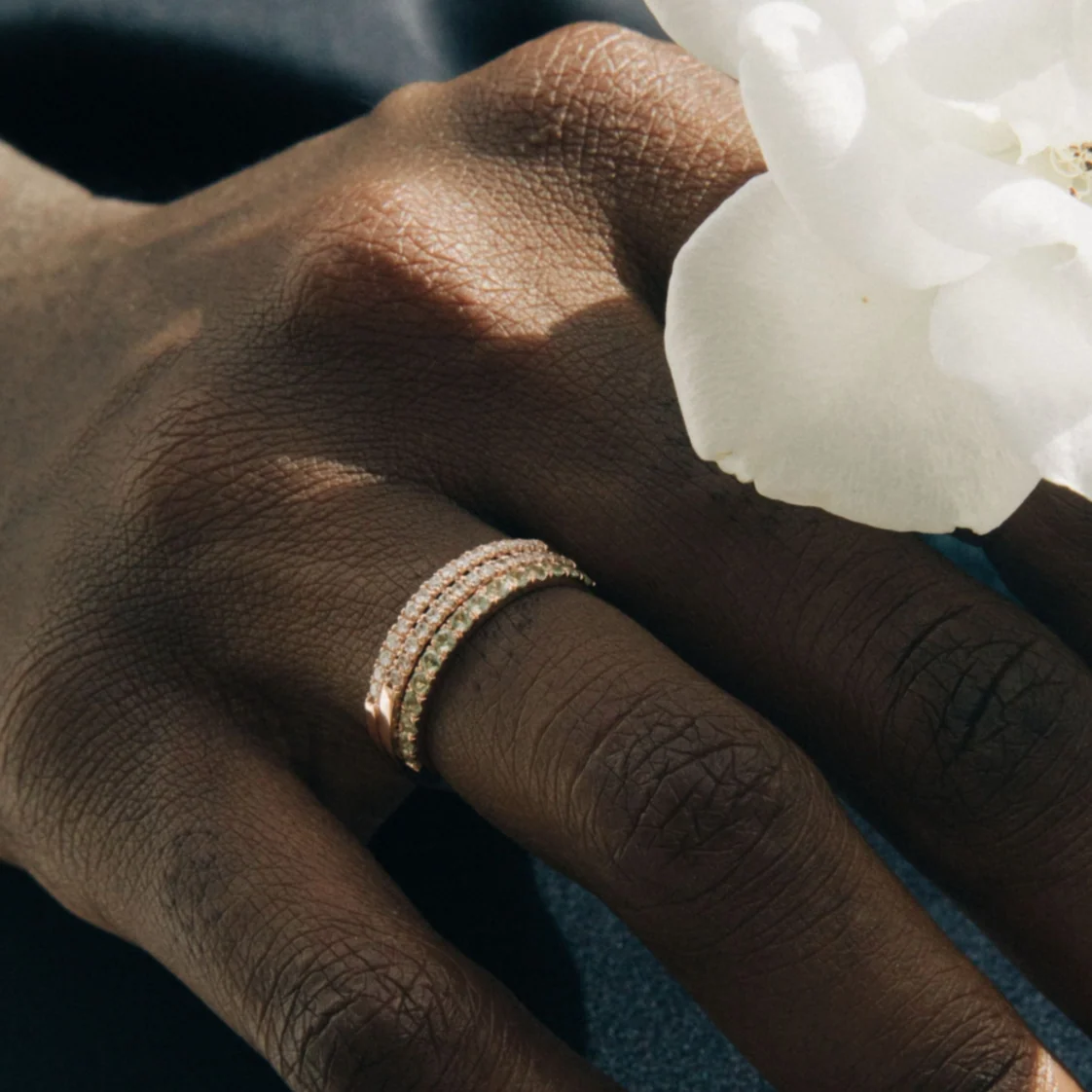 Peridot Pavé Ring - Image 9