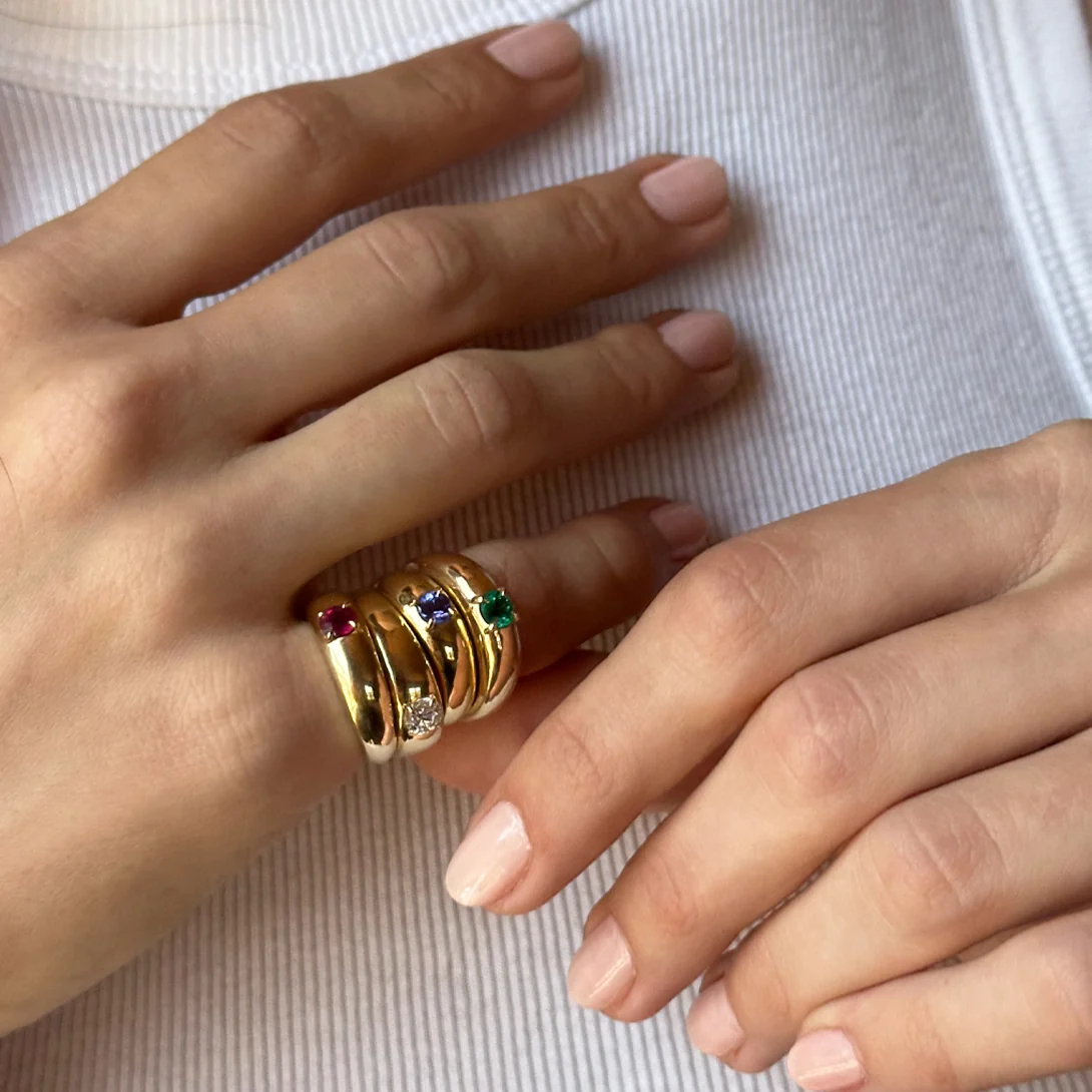 Sapphire Petite Cloud Ring - Image 3