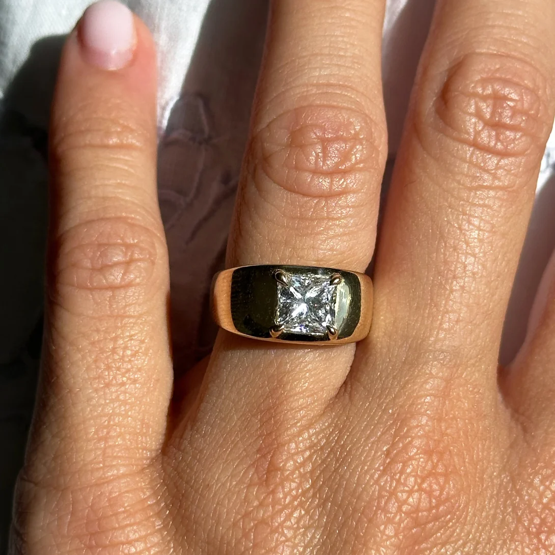 PRINCESS CUT DIAMOND CLOUD RING - Image 5