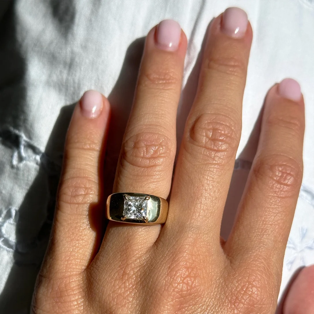 PRINCESS CUT DIAMOND CLOUD RING - Image 7