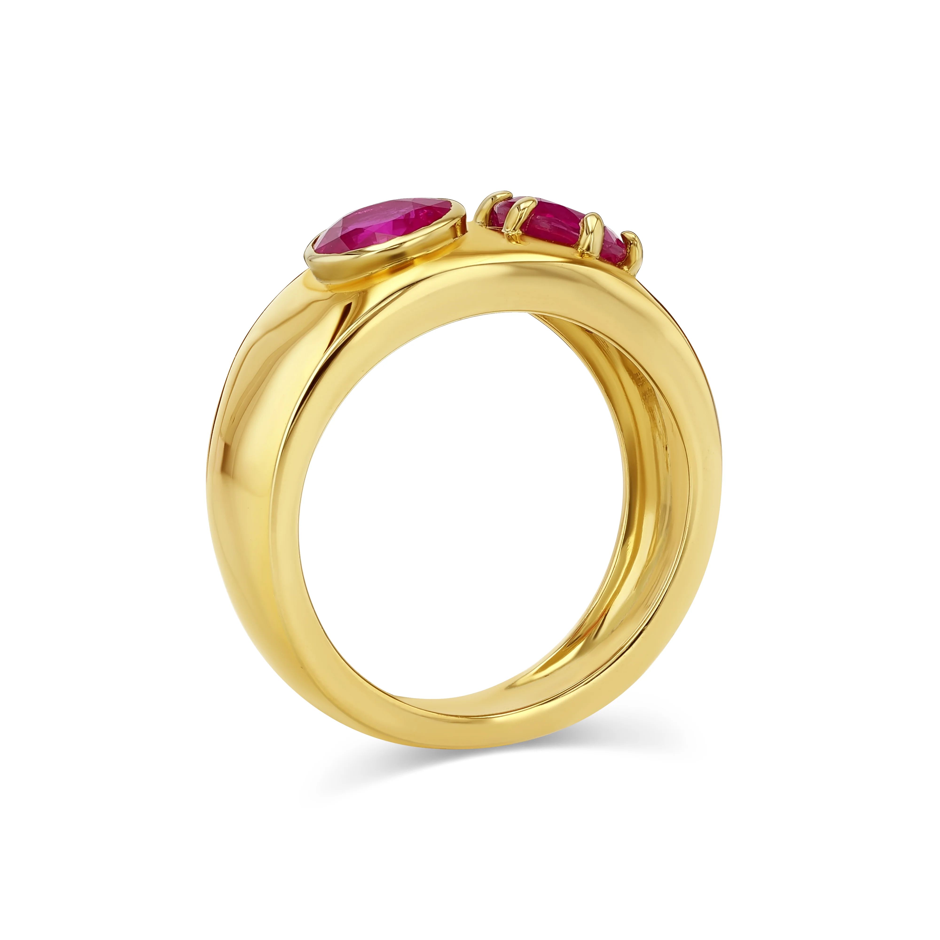 Ruby Toi et Moi Cloud Ring - Image 3