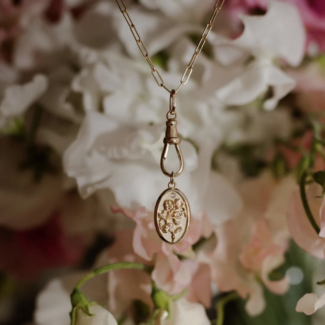 Sweet Pea Flower Charm - Image 3