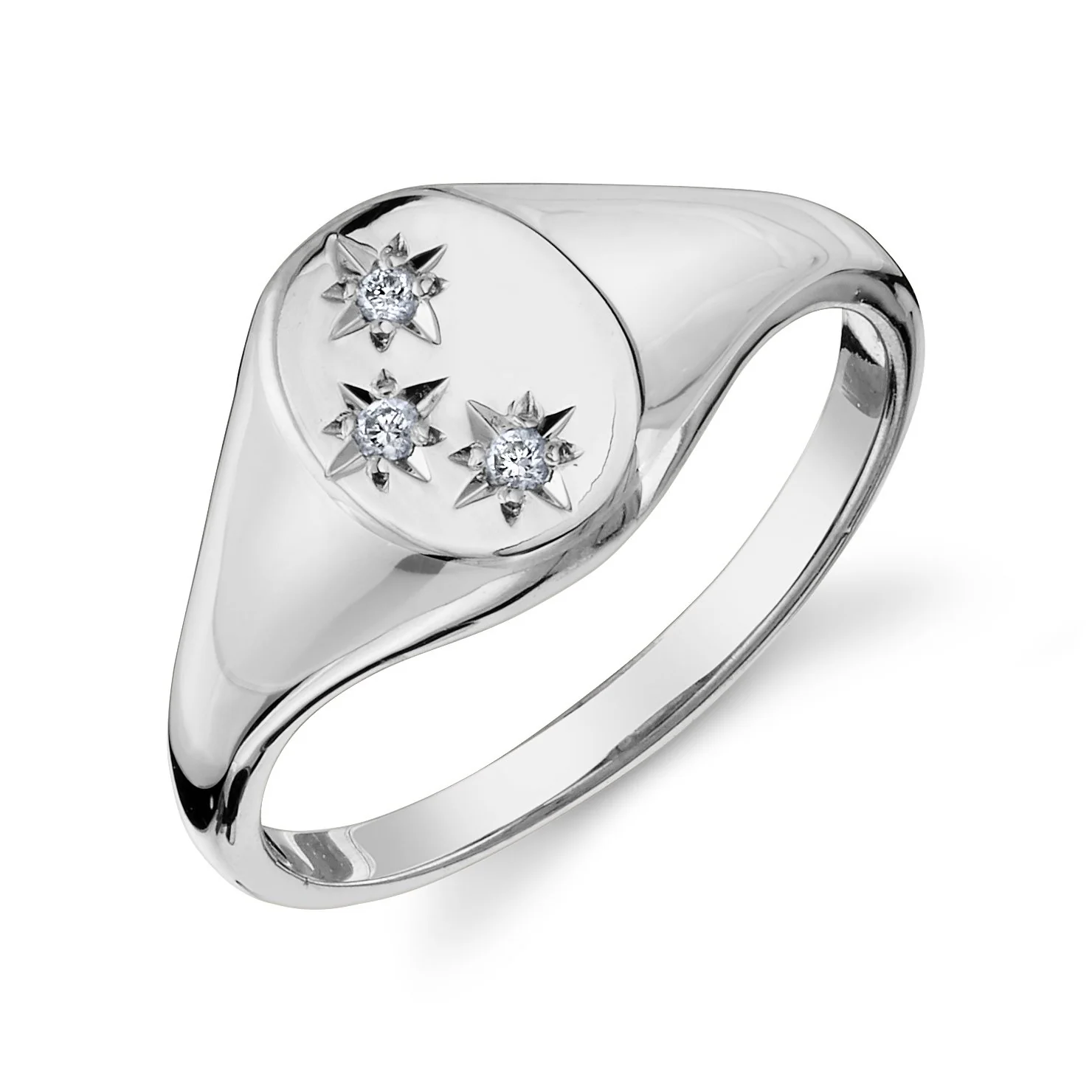 Three Star Signet Ring - Image 3