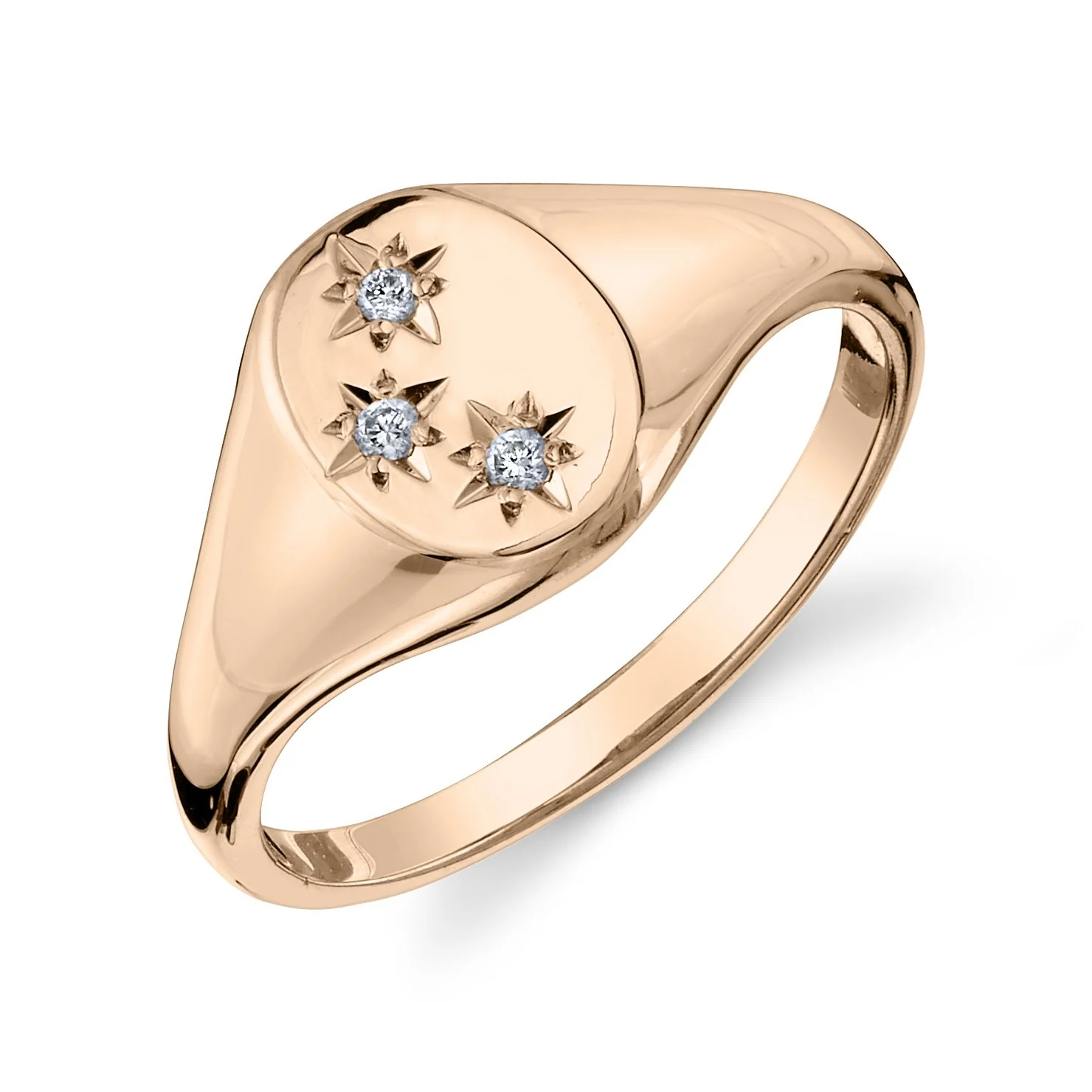Three Star Signet Ring - Image 4