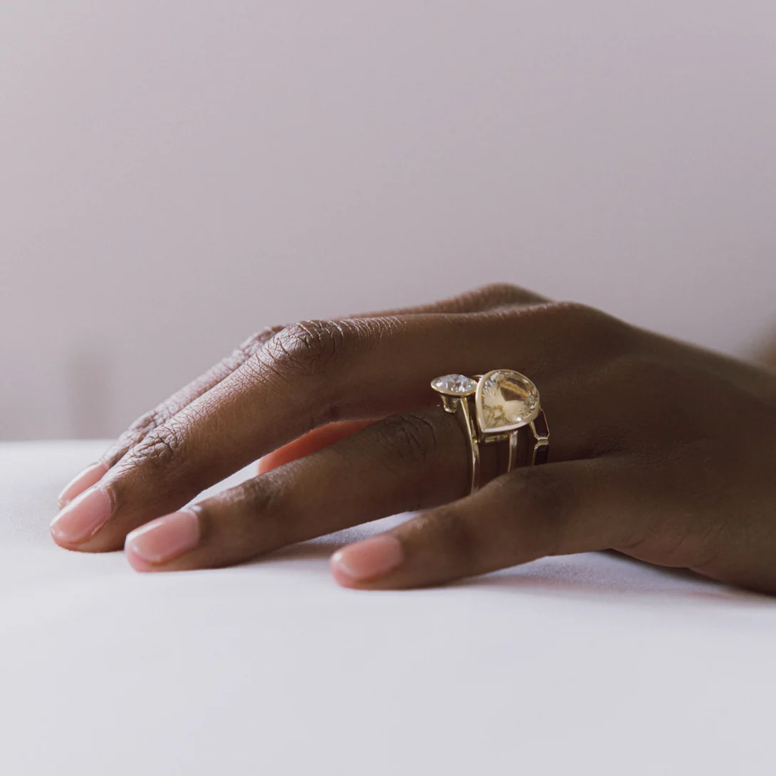 Tilted Citrine Ring - Image 6