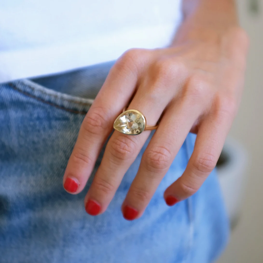 Tilted Citrine Ring - Image 8