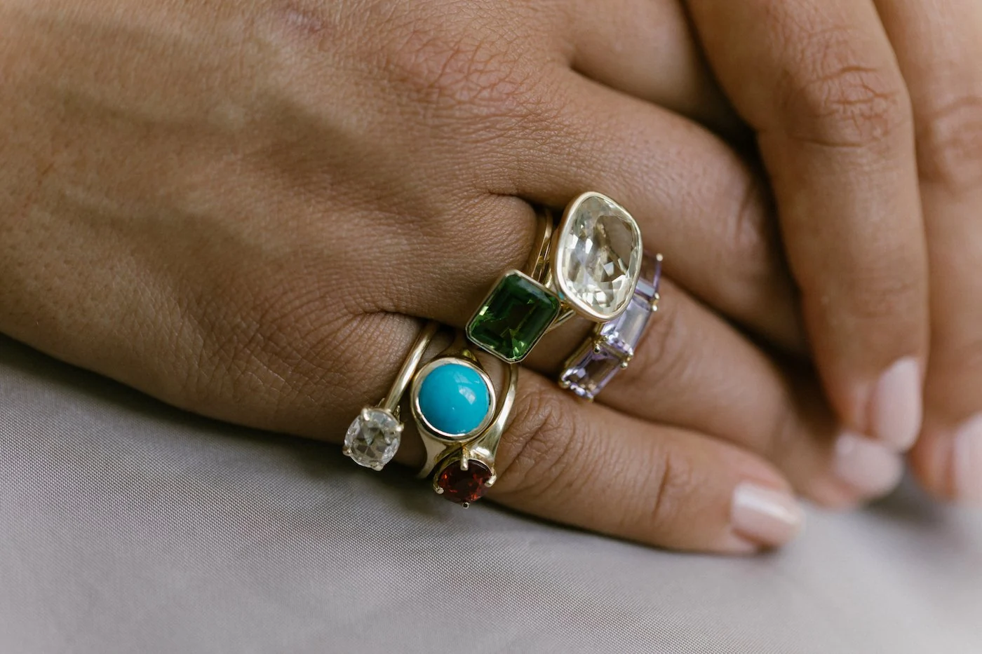 TURQUOISE ADA BIRTHSTONE RING - Image 3