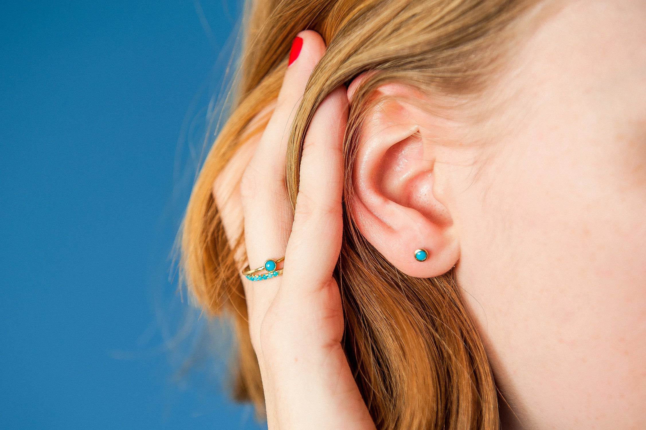 Turquoise Birthstone Earrings - Image 2